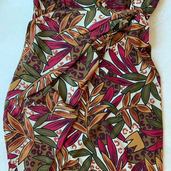 Vintage Tropical Print Liz Claiborne Dress sz 10 - Picture 2 of 5